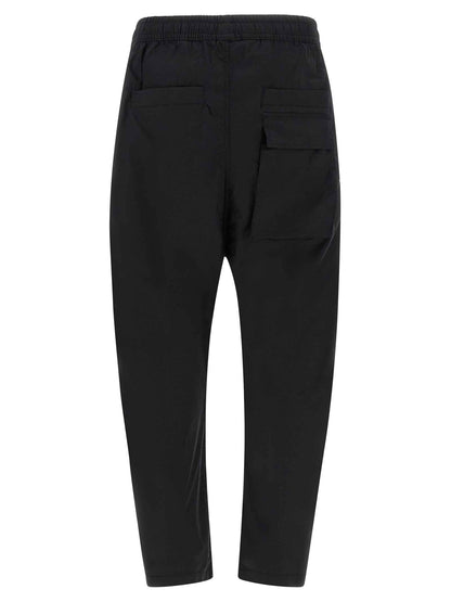 Black Cotton Casual Pants