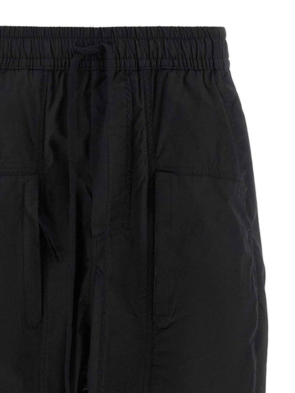 Black Cotton Casual Pants