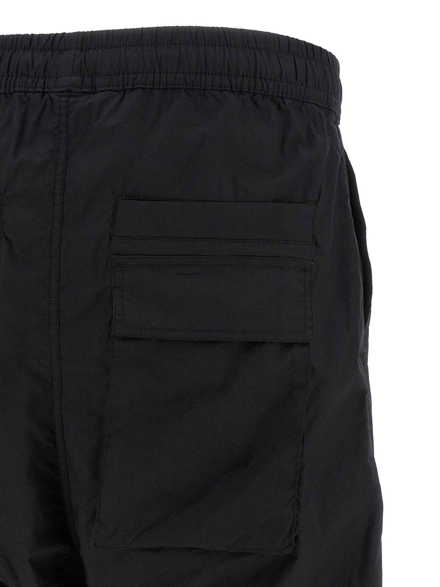 Black Cotton Casual Pants