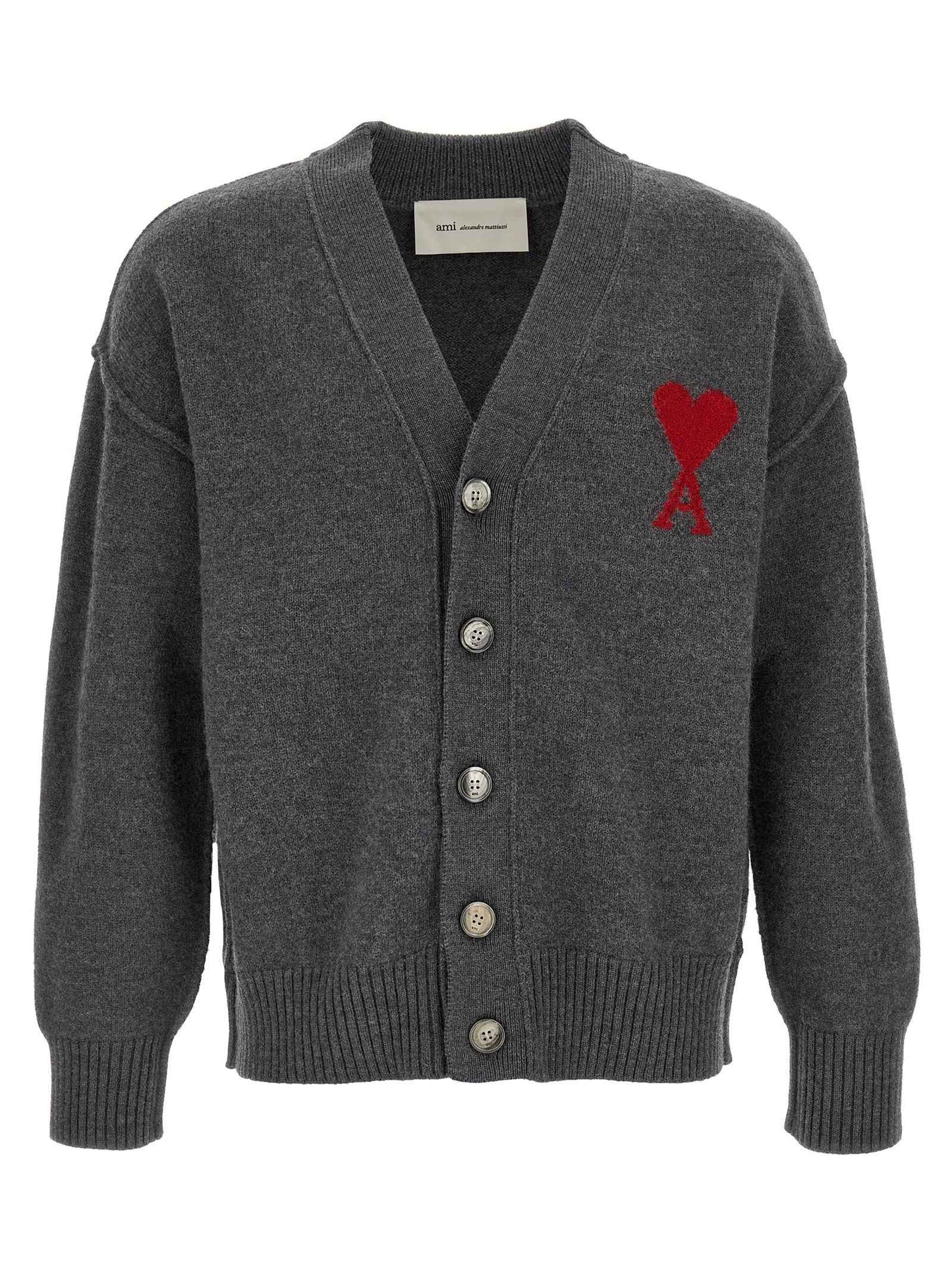 Gray Wool Cardigan