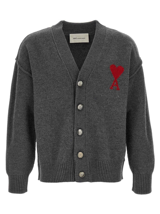 Gray Wool Cardigan