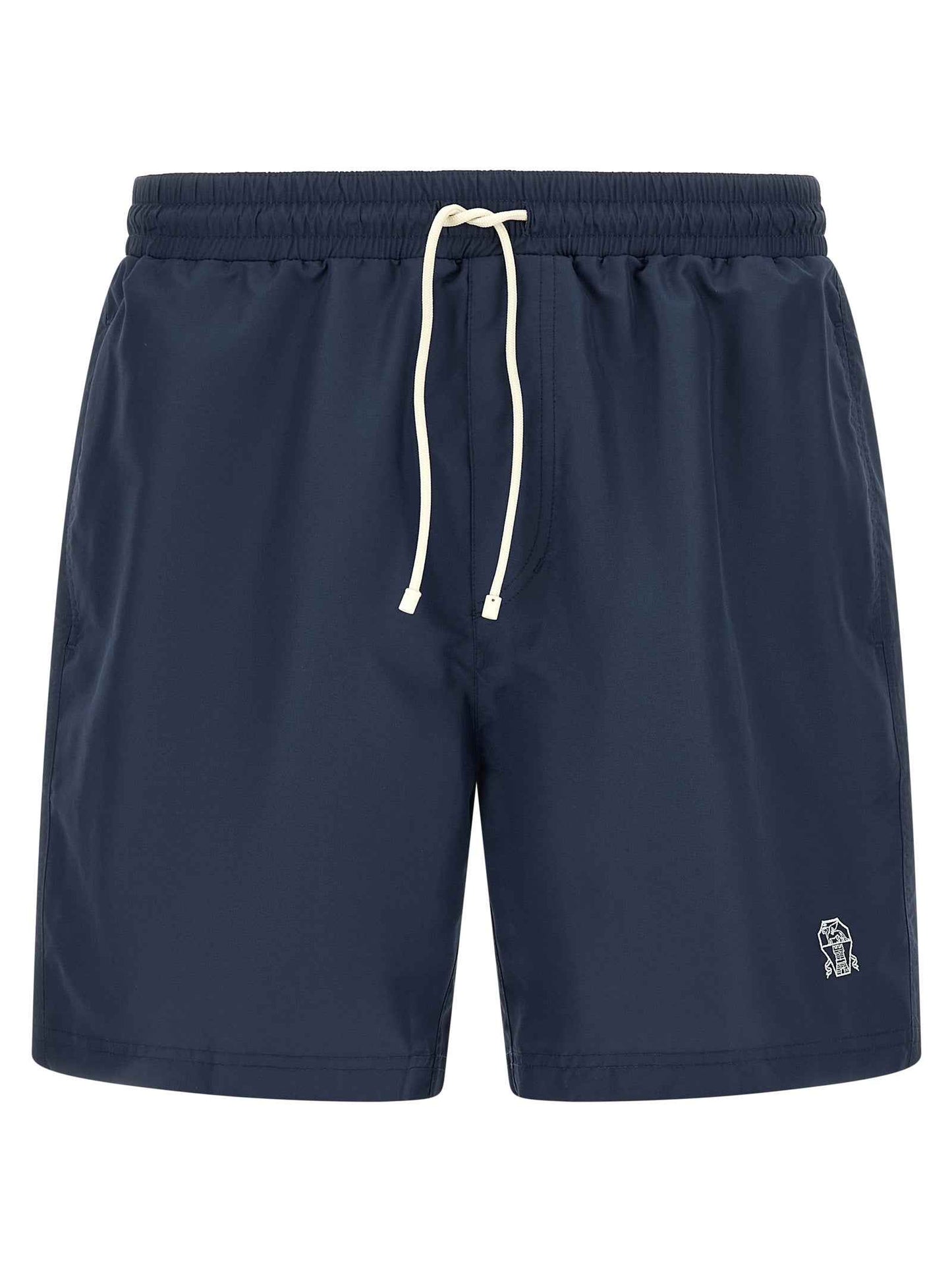 Blue Polyester Swim Shorts