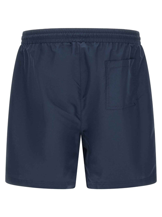 Blue Polyester Swim Shorts