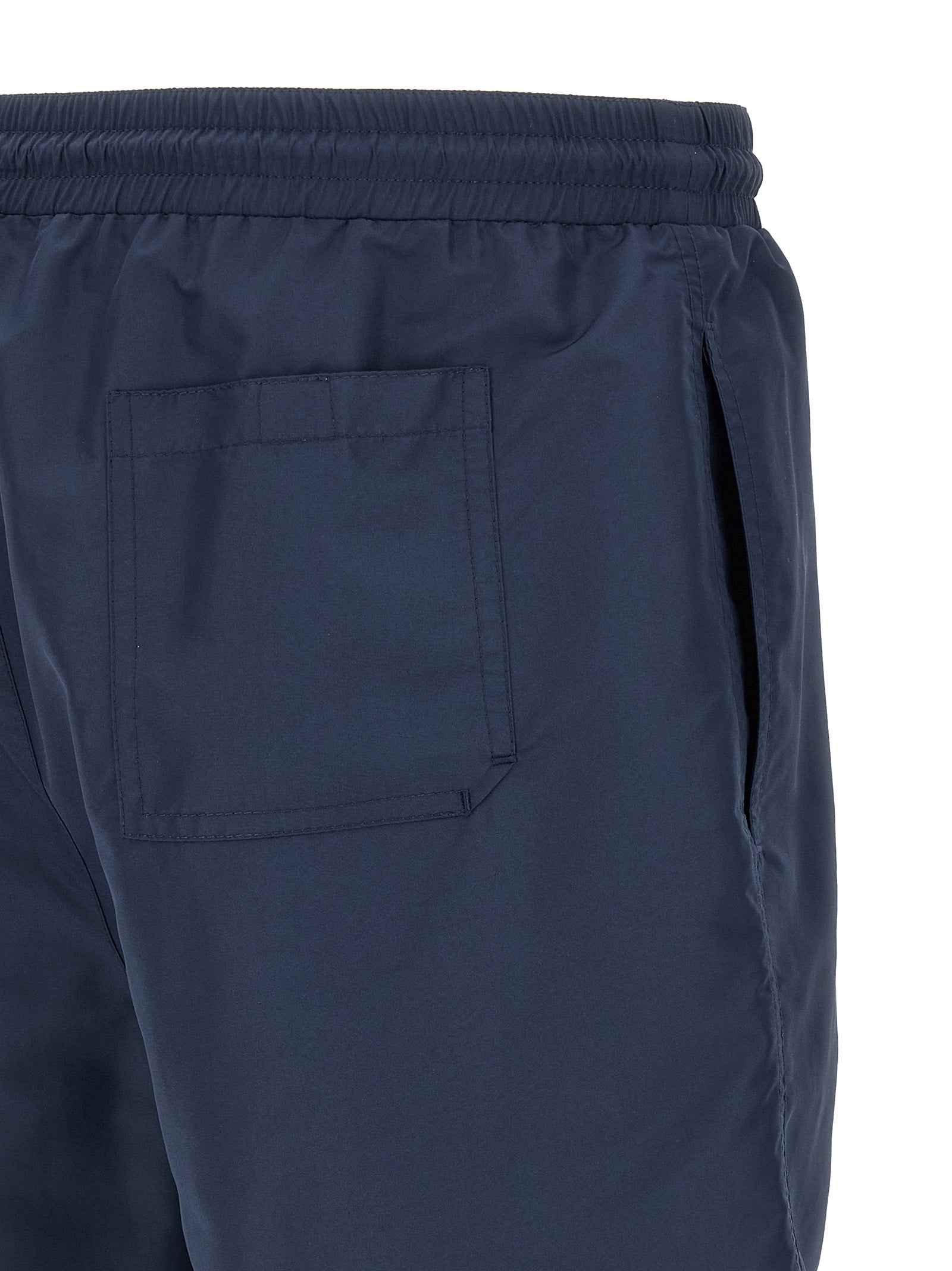 Blue Polyester Swim Shorts