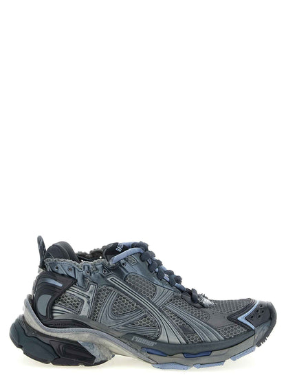Gray Polyethylene Athletic Sneakers