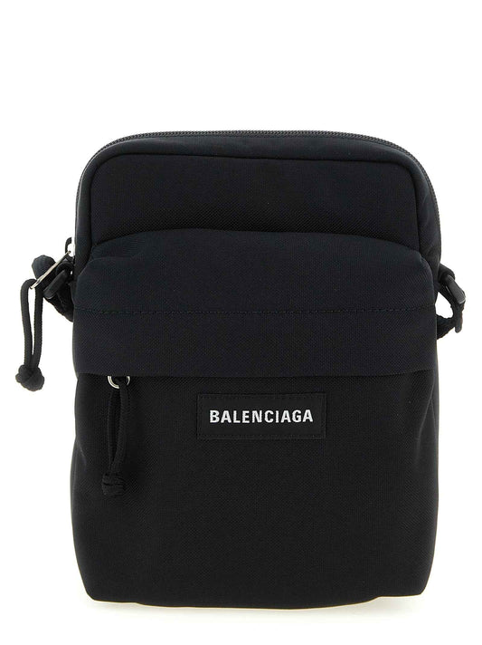 Black Polyamide Crossbody Bag