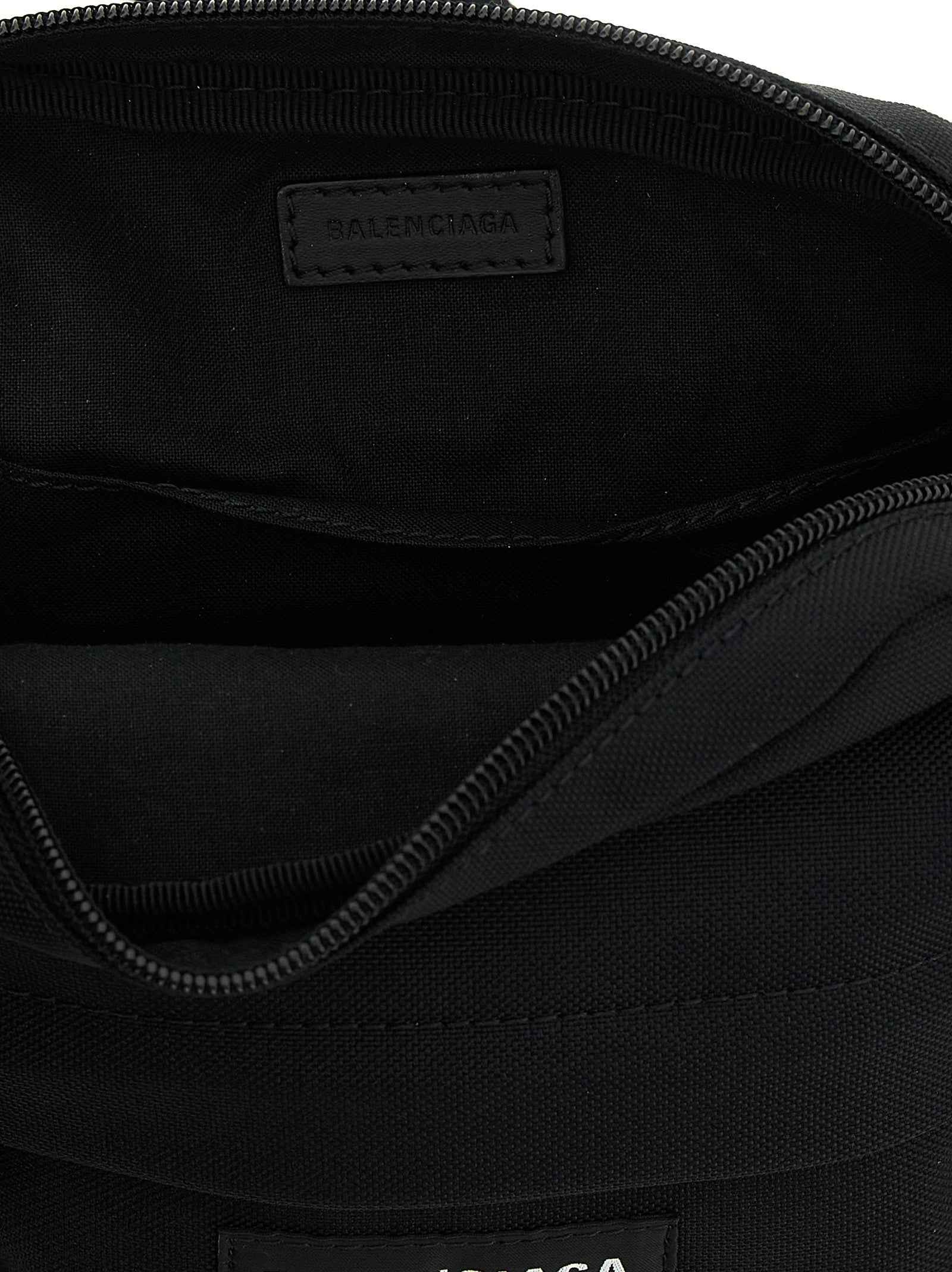 Black Polyamide Crossbody Bag