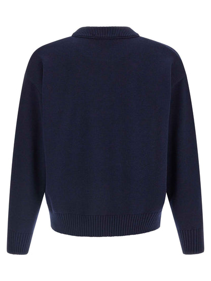 Blue Wool Cardigan