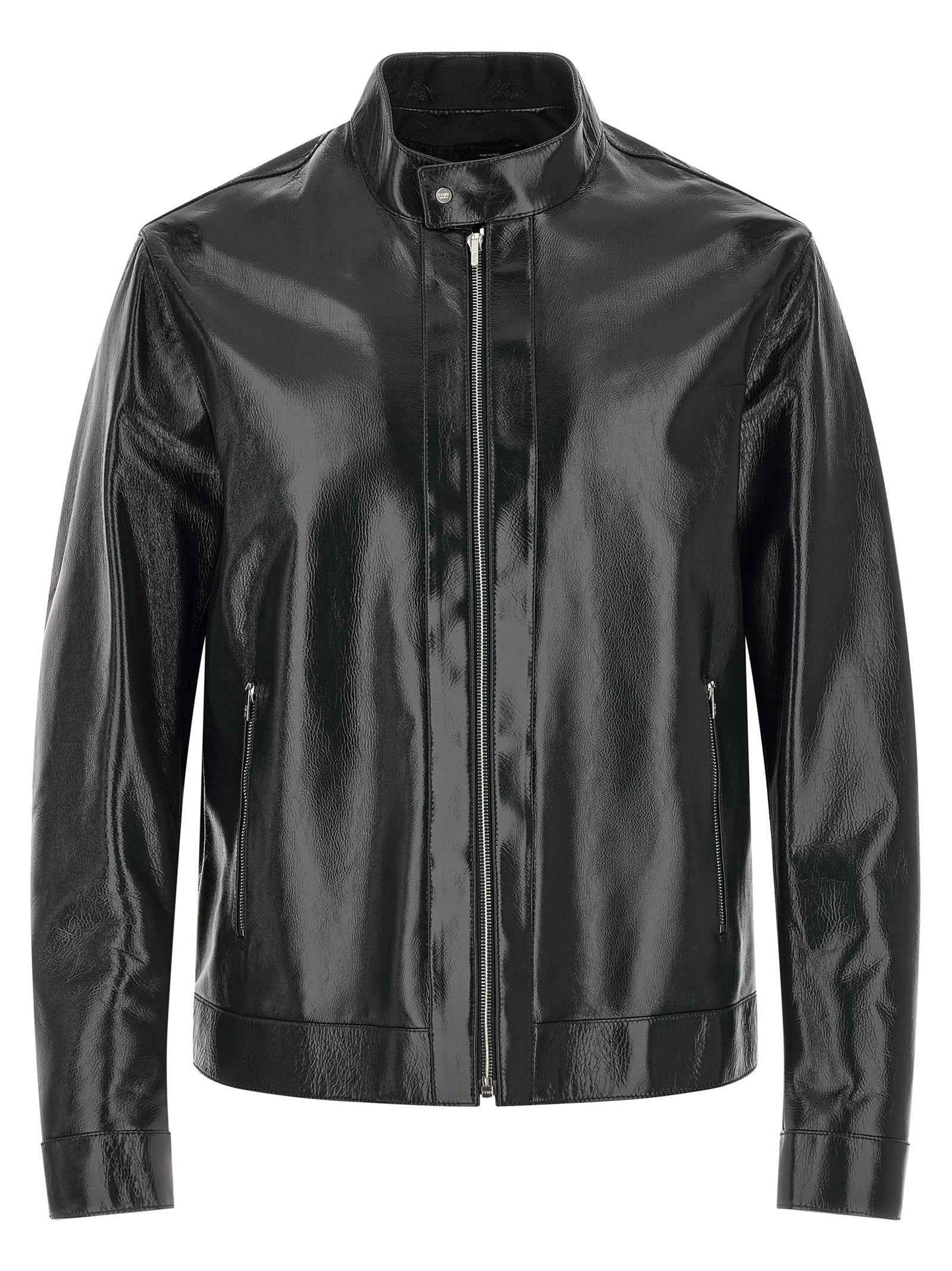 Blue Lamb Leather Leather Jacket
