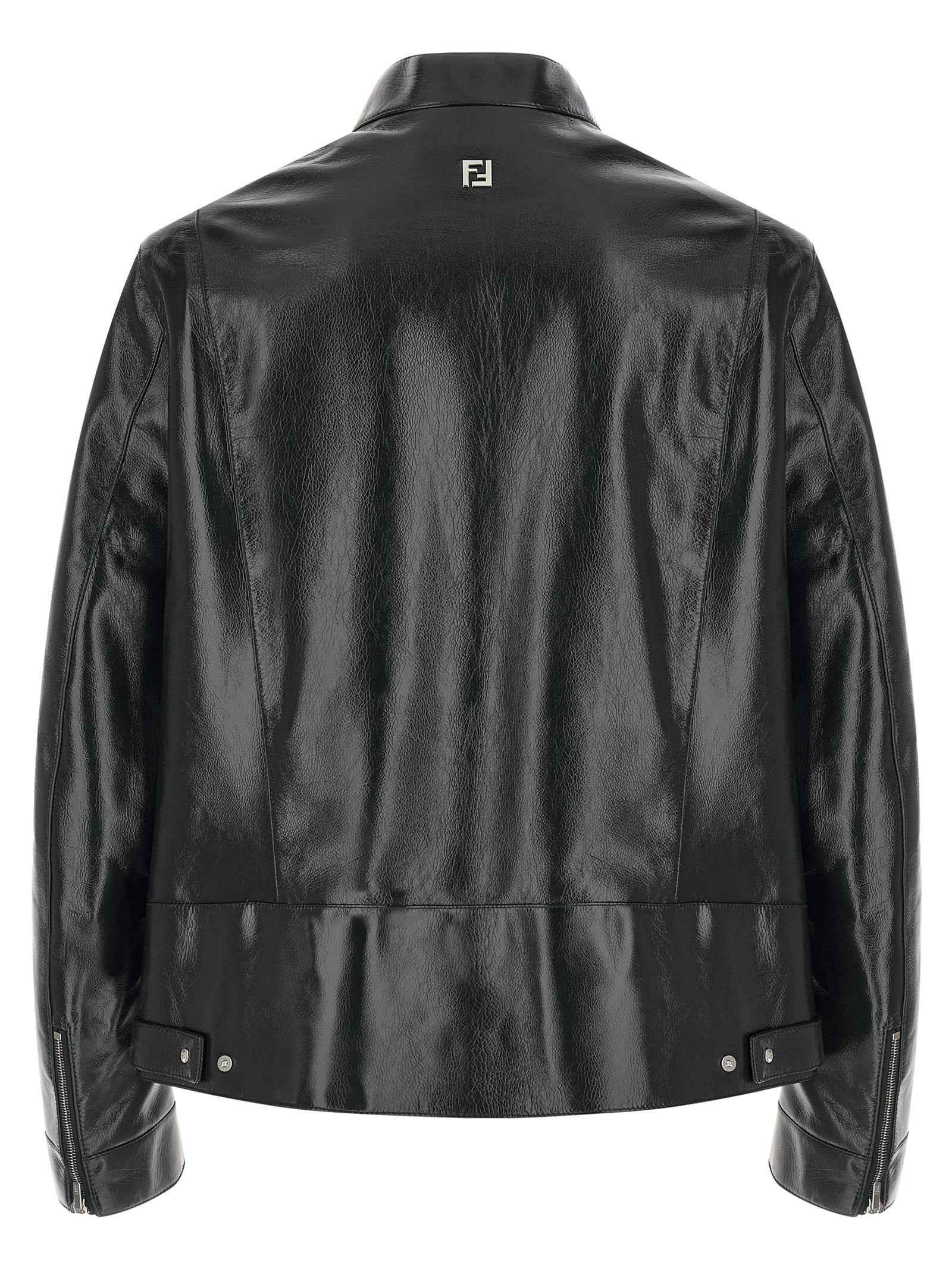 Blue Lamb Leather Leather Jacket