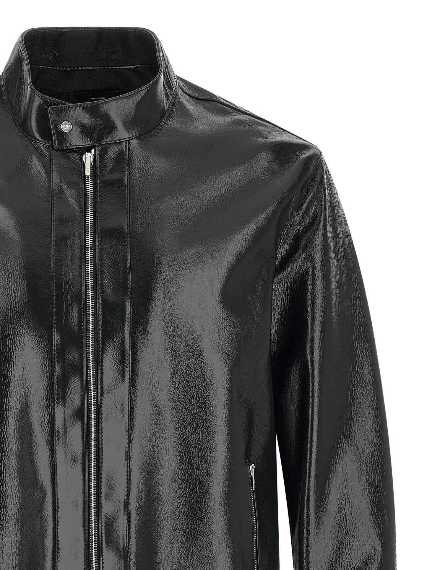Blue Lamb Leather Leather Jacket