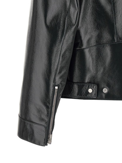 Blue Lamb Leather Leather Jacket