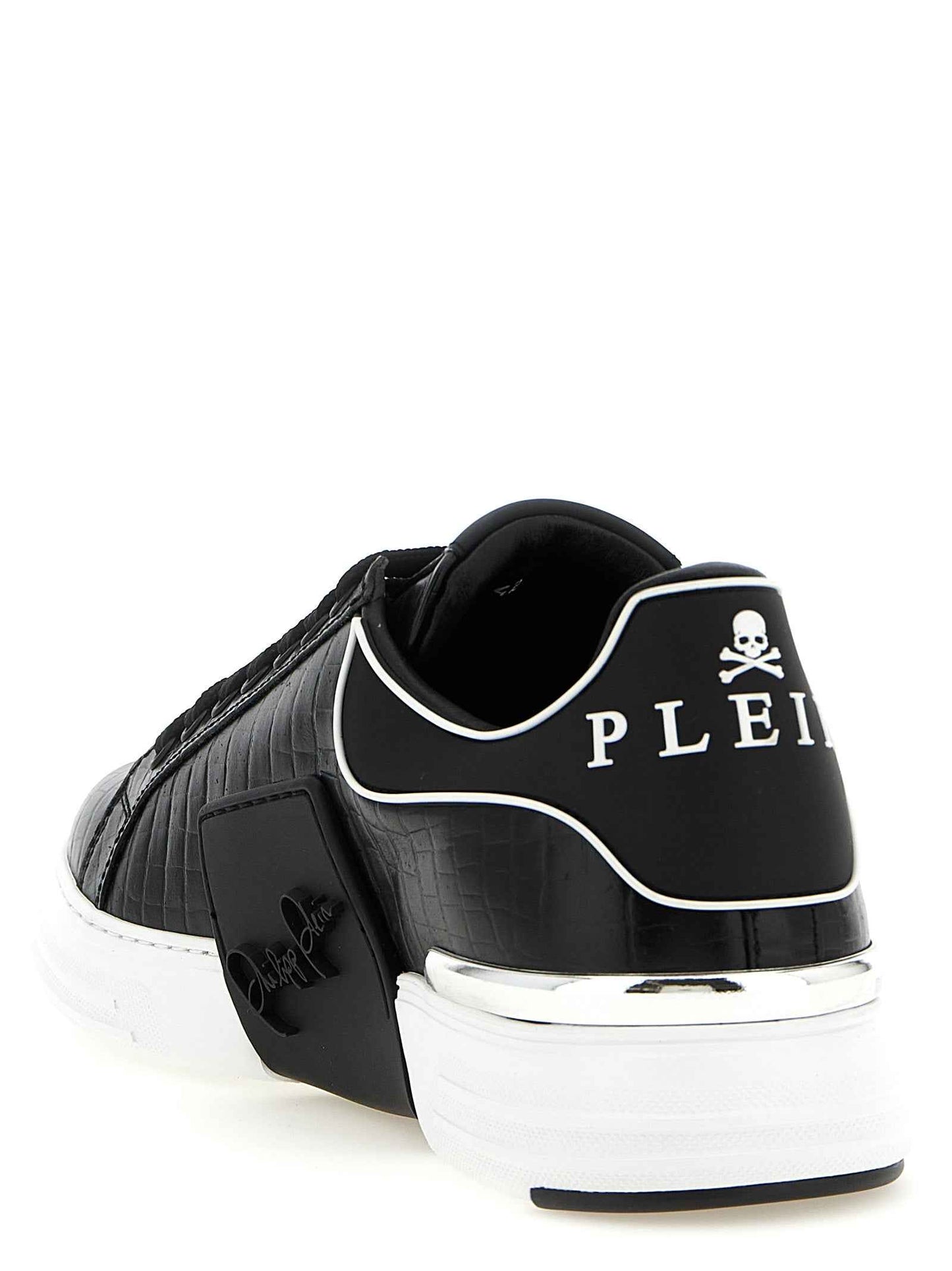 Black Cowhide Low Top Sneakers