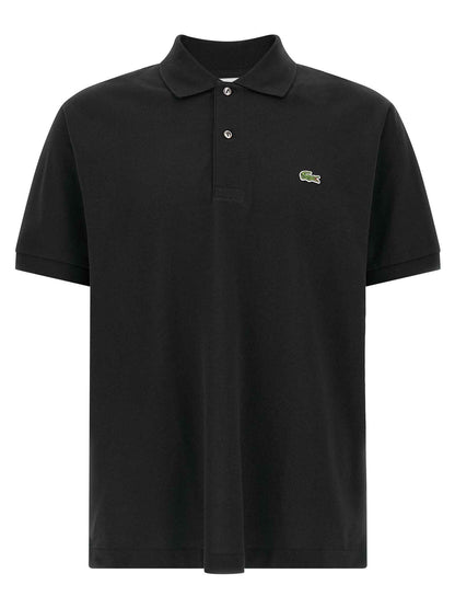 Black Cotton Polo Shirt