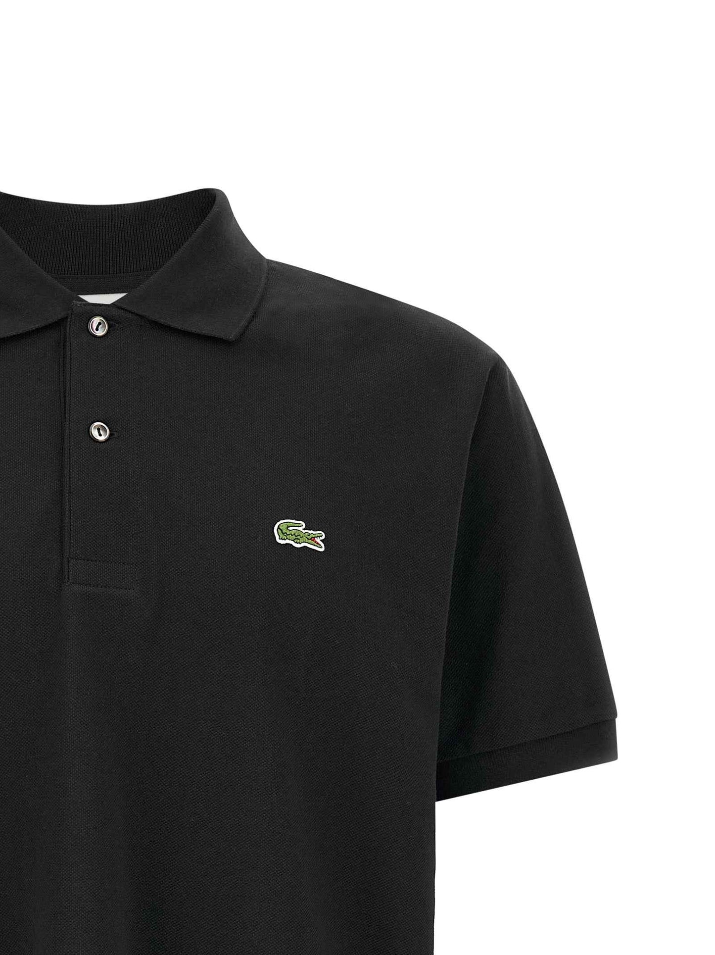 Black Cotton Polo Shirt