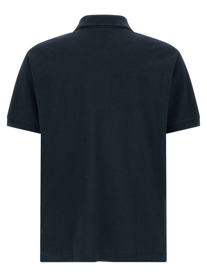 Blue Cotton Polo Shirt
