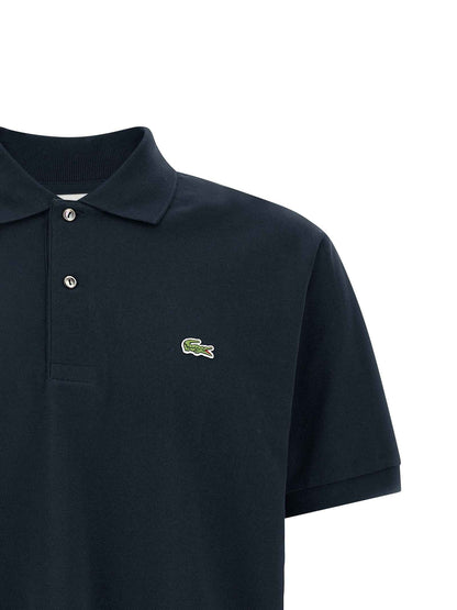 Blue Cotton Polo Shirt
