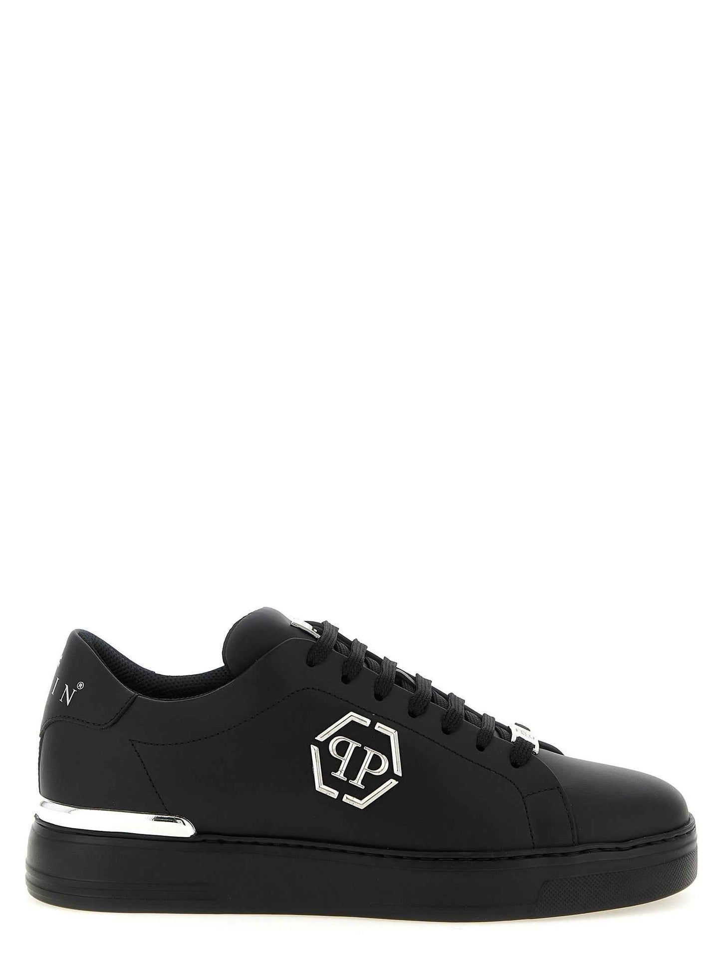 Black Calfskin Low Top Sneakers