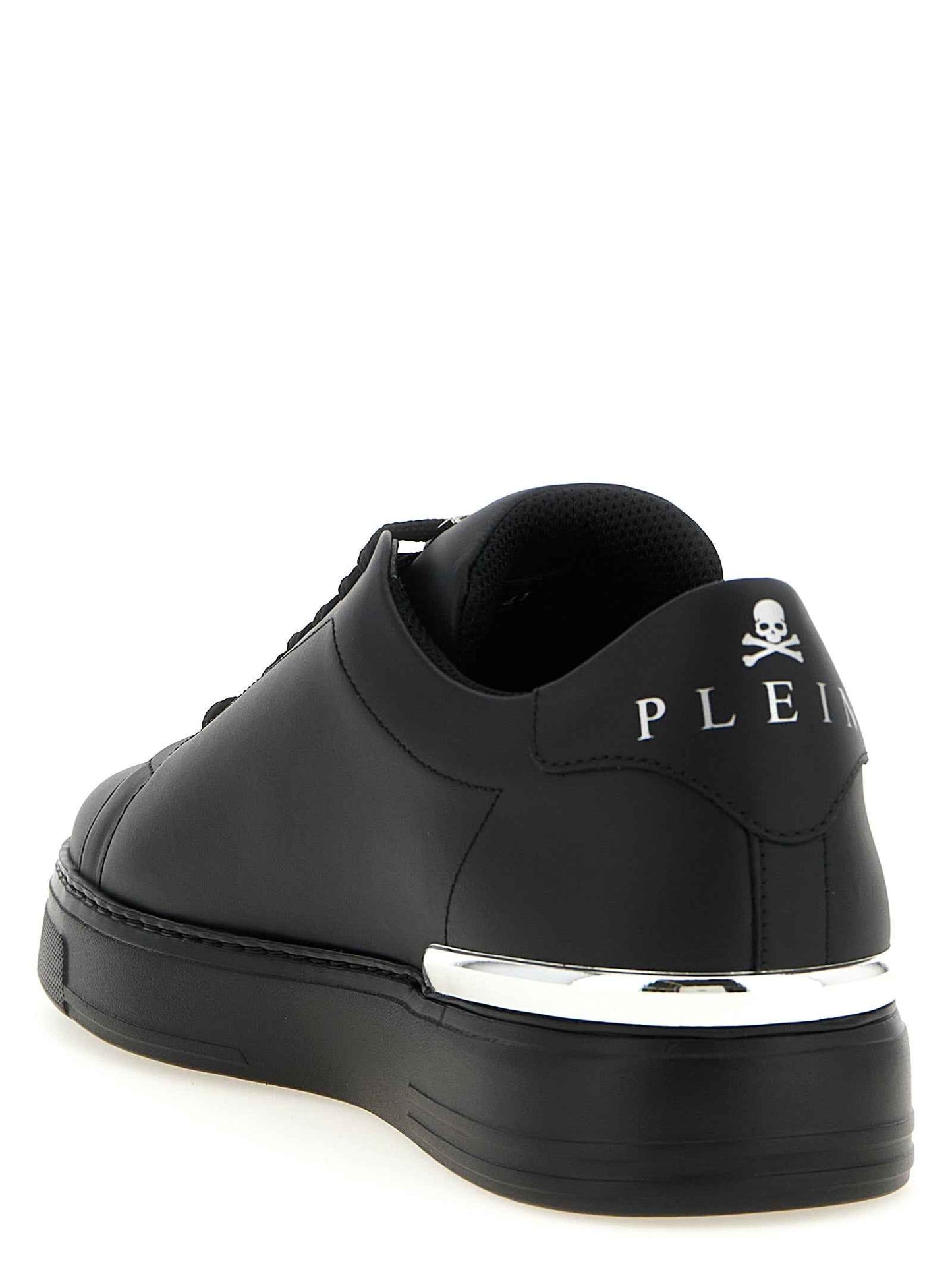 Black Calfskin Low Top Sneakers