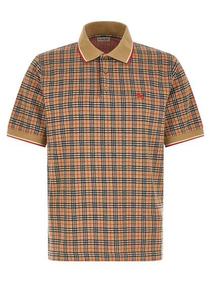 Beige Viscose Polo Shirt
