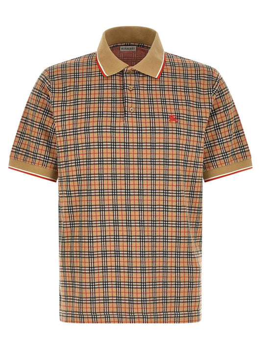 Beige Viscose Polo Shirt