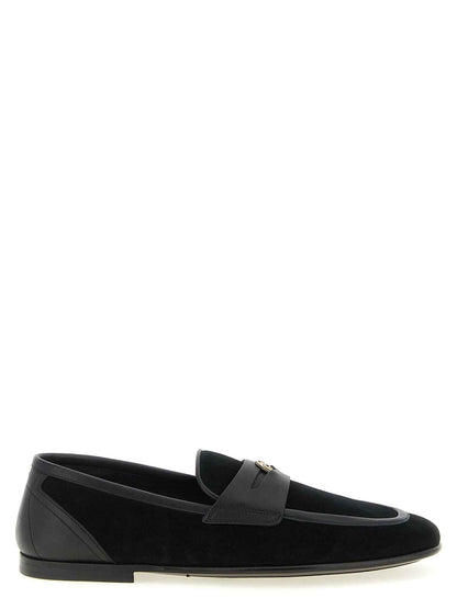 Black Calfskin Slip-On Loafers