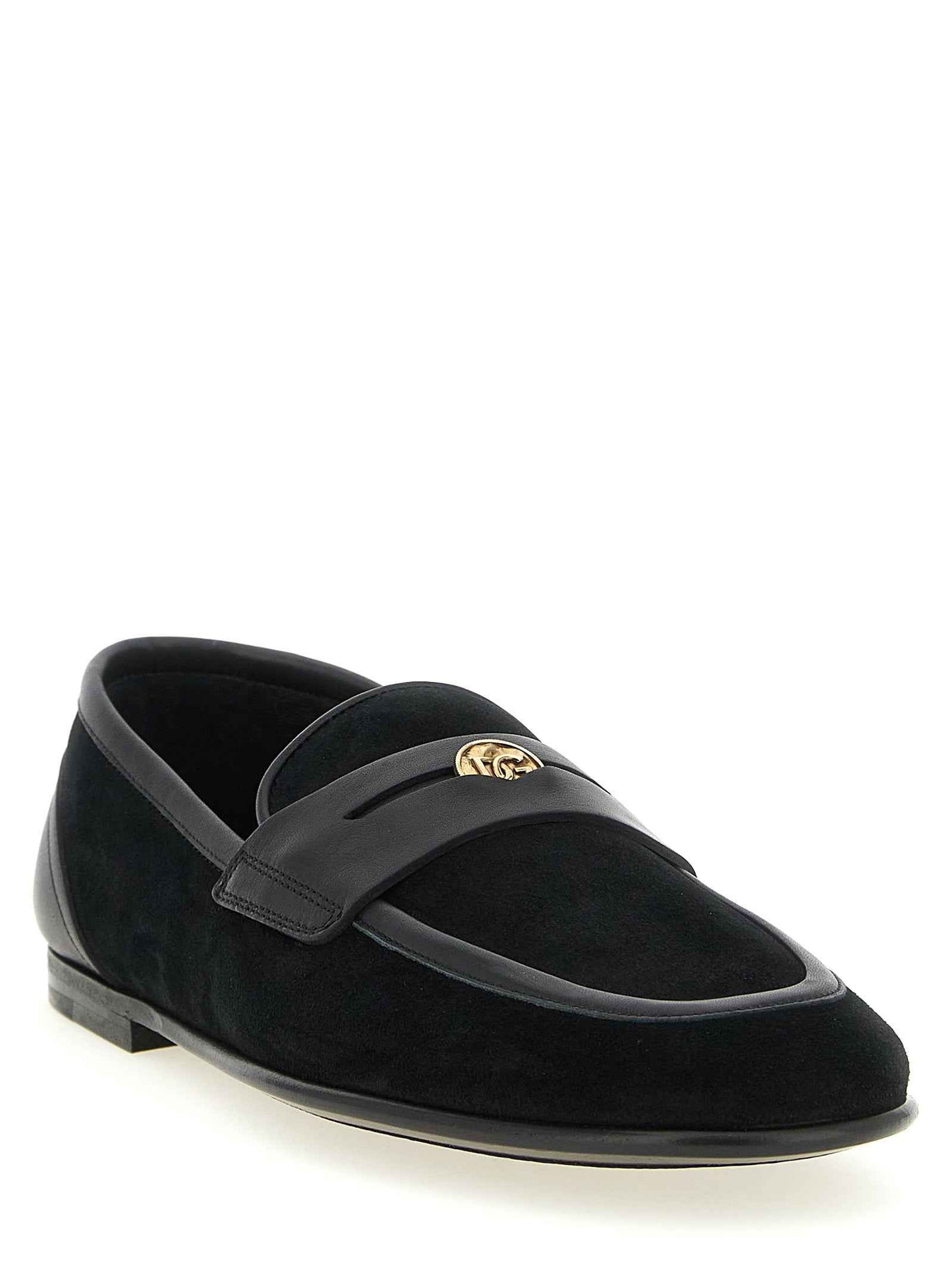 Black Calfskin Slip-On Loafers