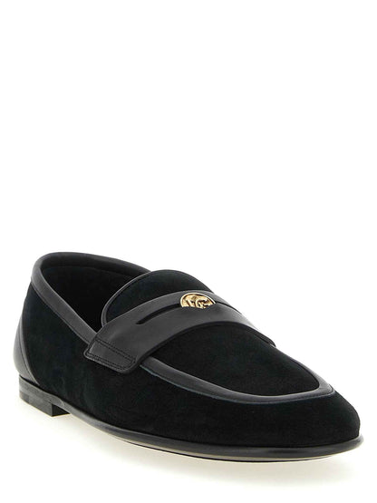Black Calfskin Slip-On Loafers