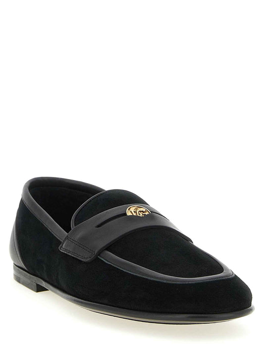 Black Calfskin Slip-On Loafers
