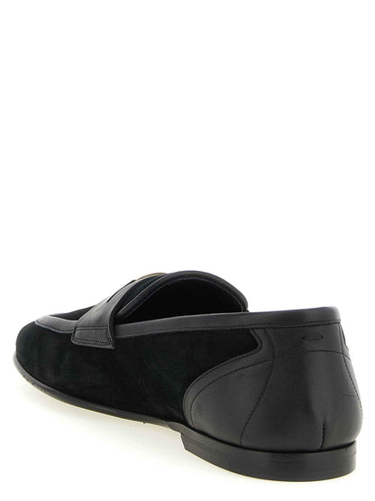 Black Calfskin Slip-On Loafers