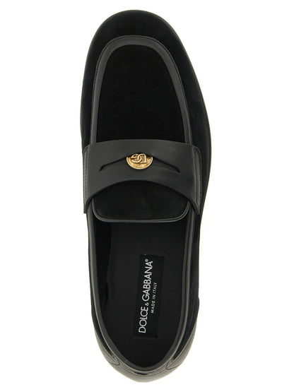 Black Calfskin Slip-On Loafers