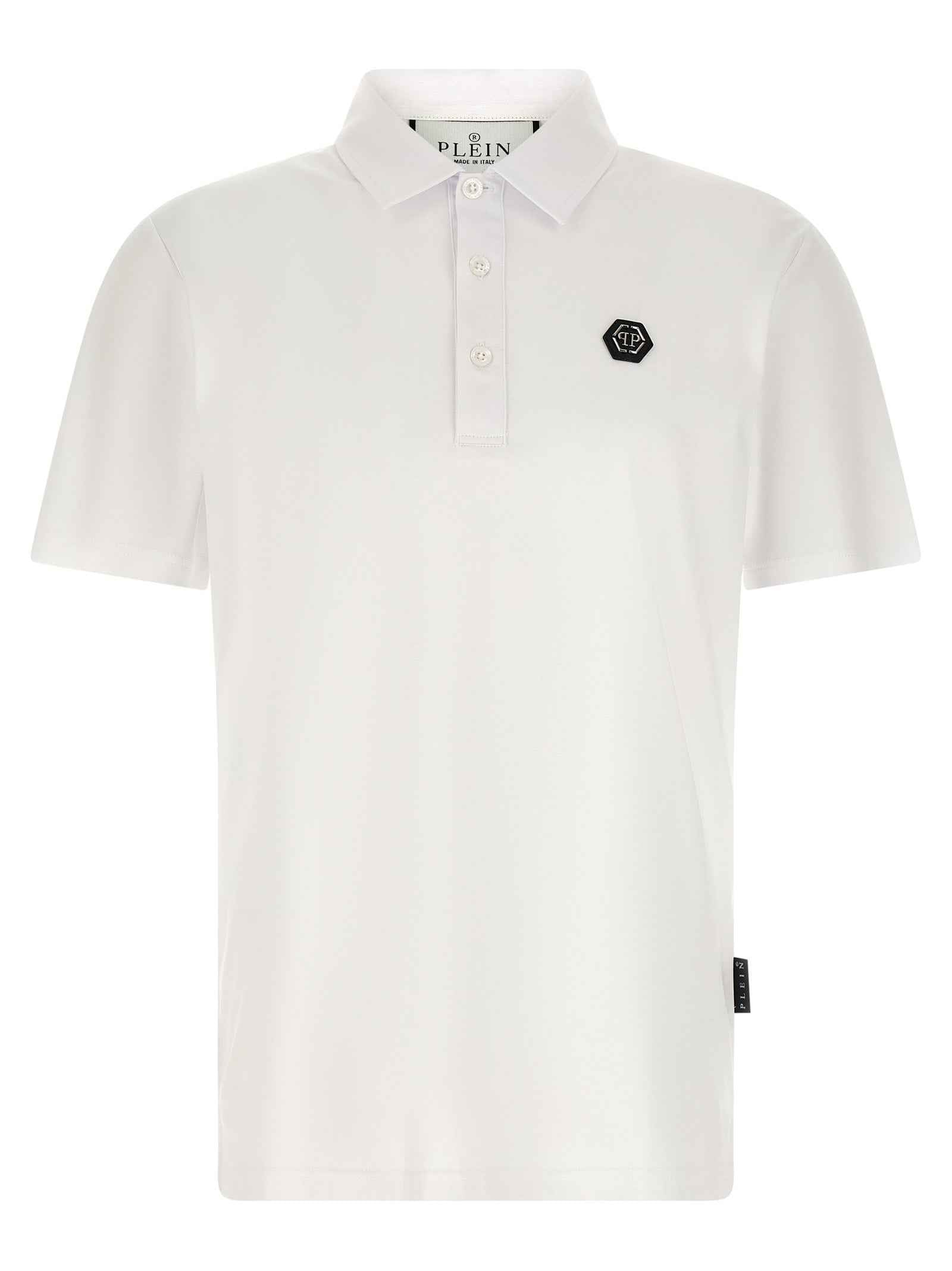 White Cotton Polo Shirt