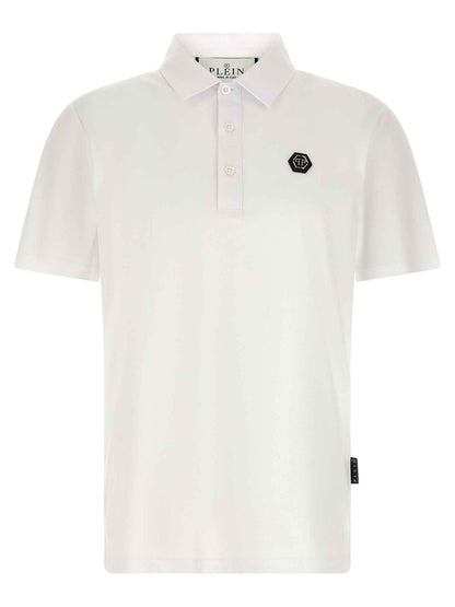White Cotton Polo Shirt