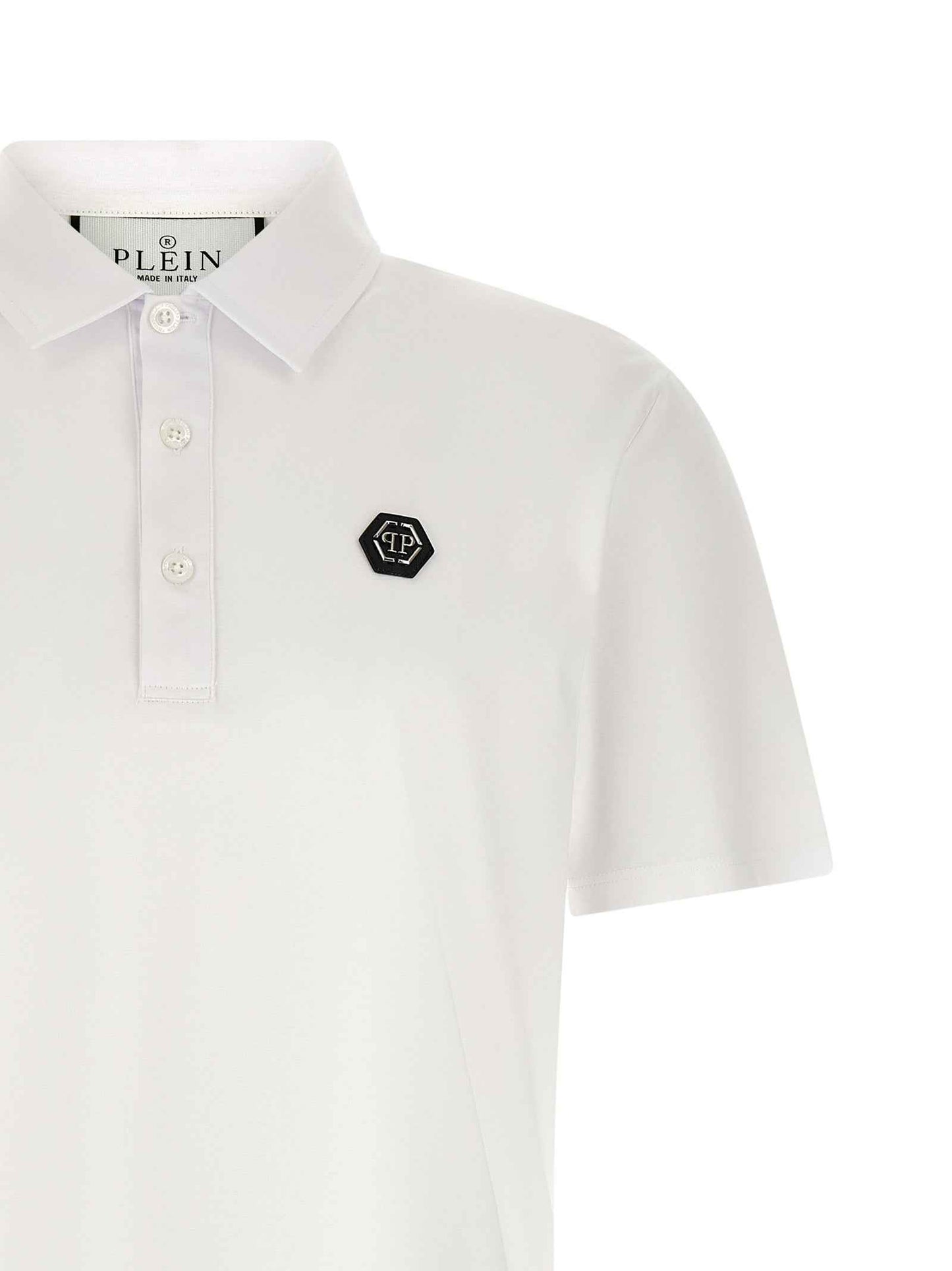 White Cotton Polo Shirt