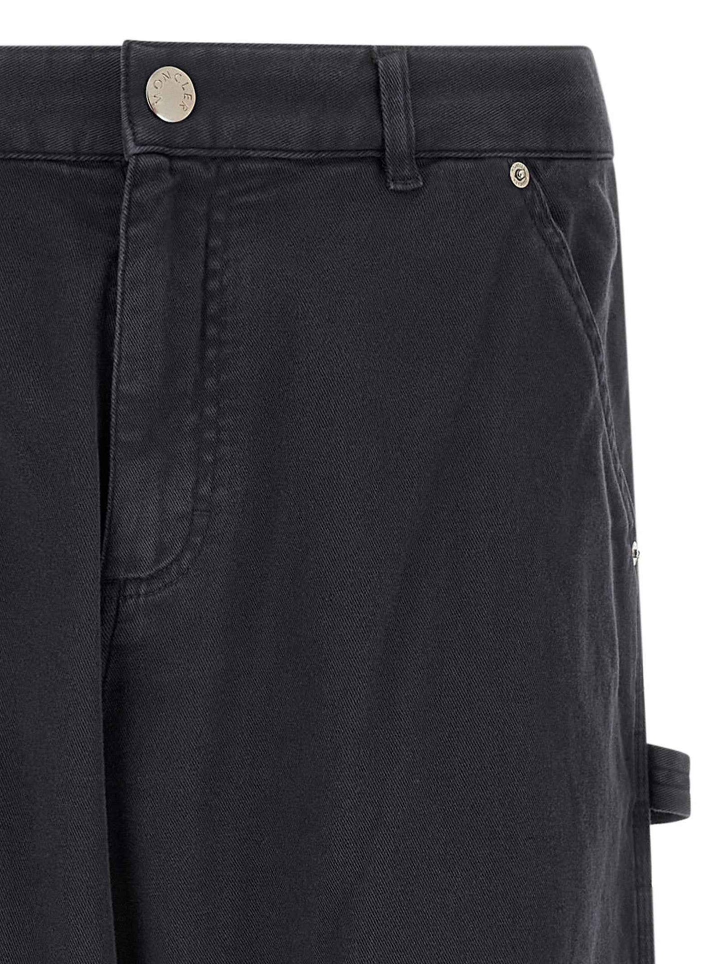 Blue Cotton Cargo Pants