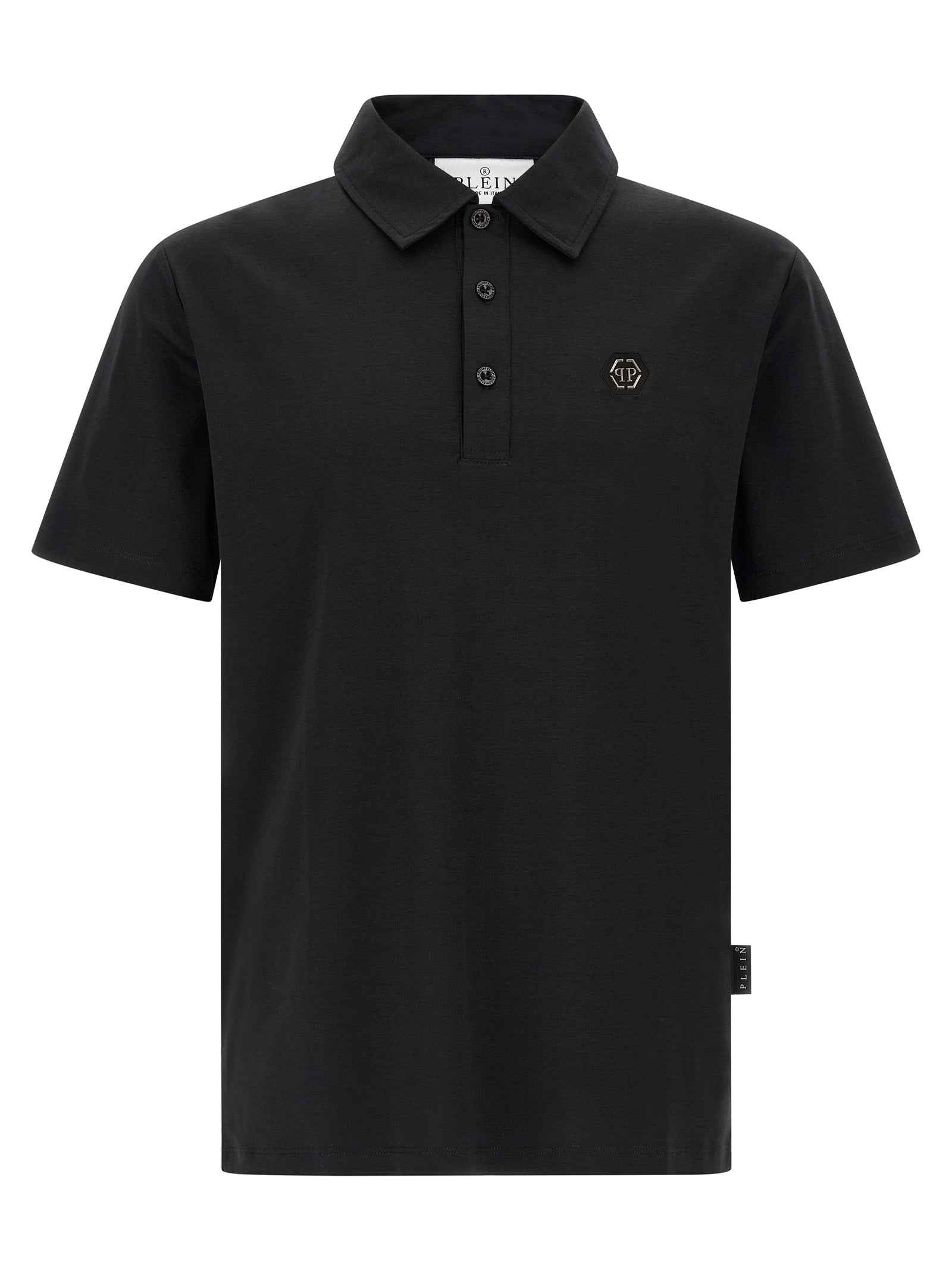 Black Cotton Polo Shirt