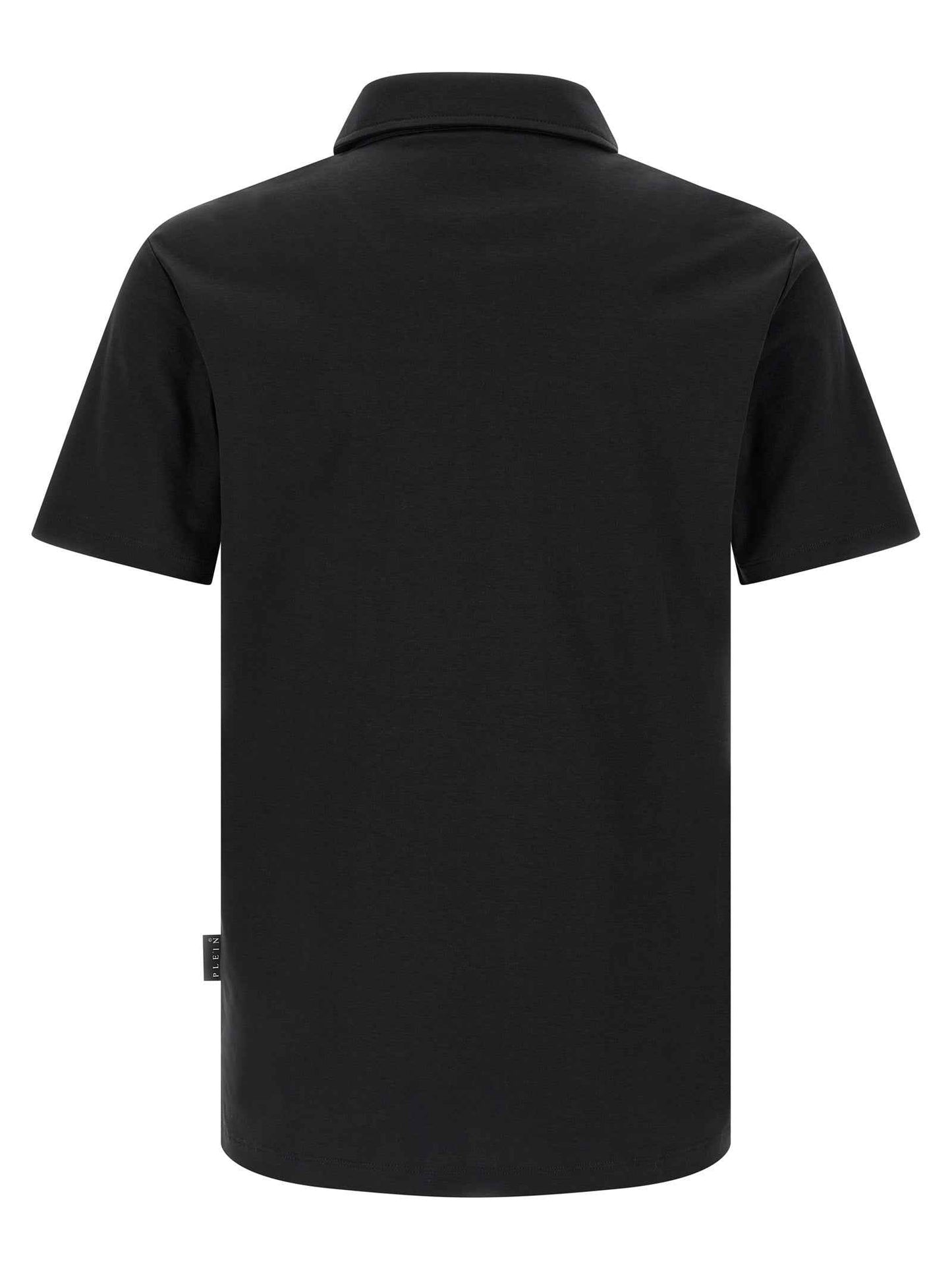 Black Cotton Polo Shirt