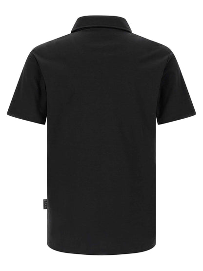 Black Cotton Polo Shirt
