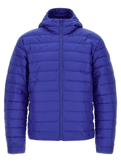 Blue Polyamide Full-Length Jacket