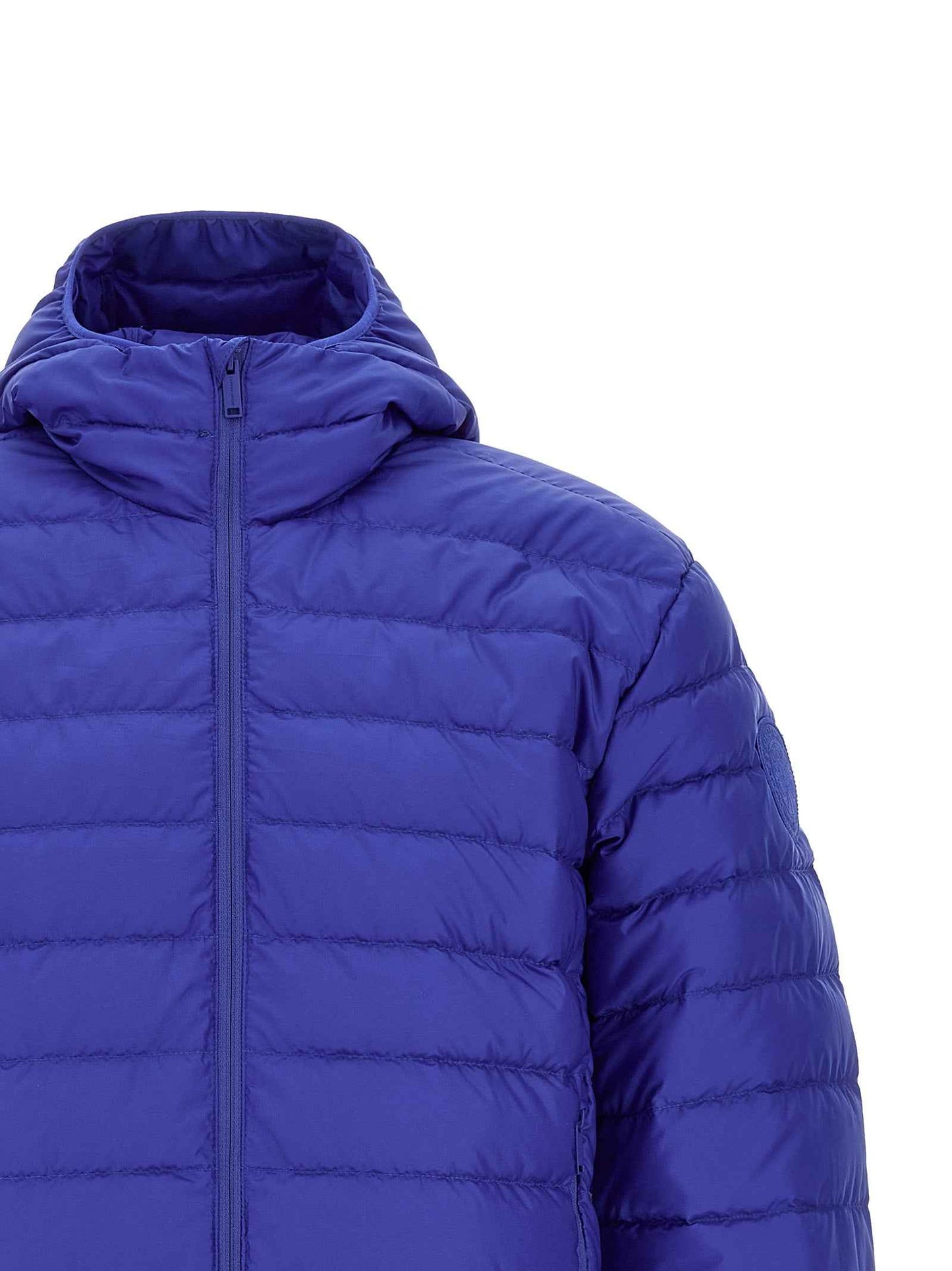 Blue Polyamide Full-Length Jacket