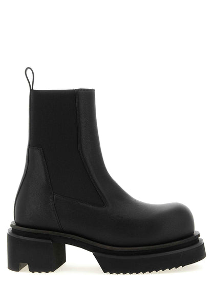 Black Goatskin Ankle Boots