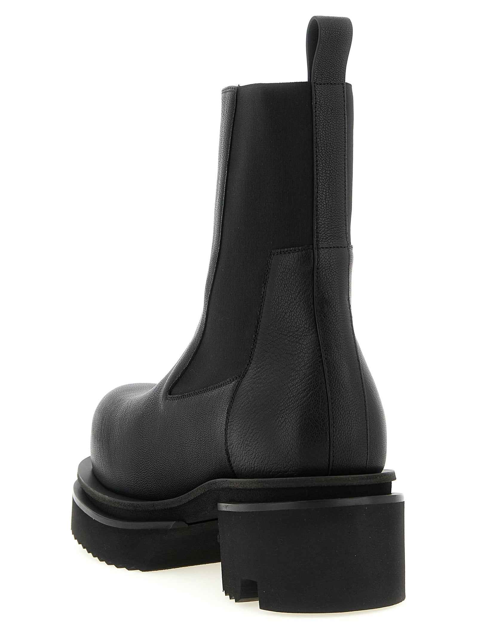 Black Goatskin Ankle Boots