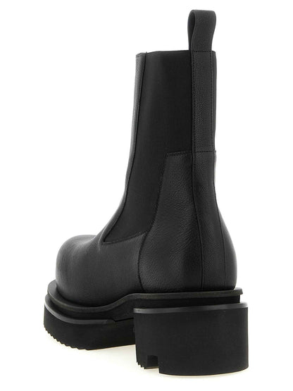 Black Goatskin Ankle Boots
