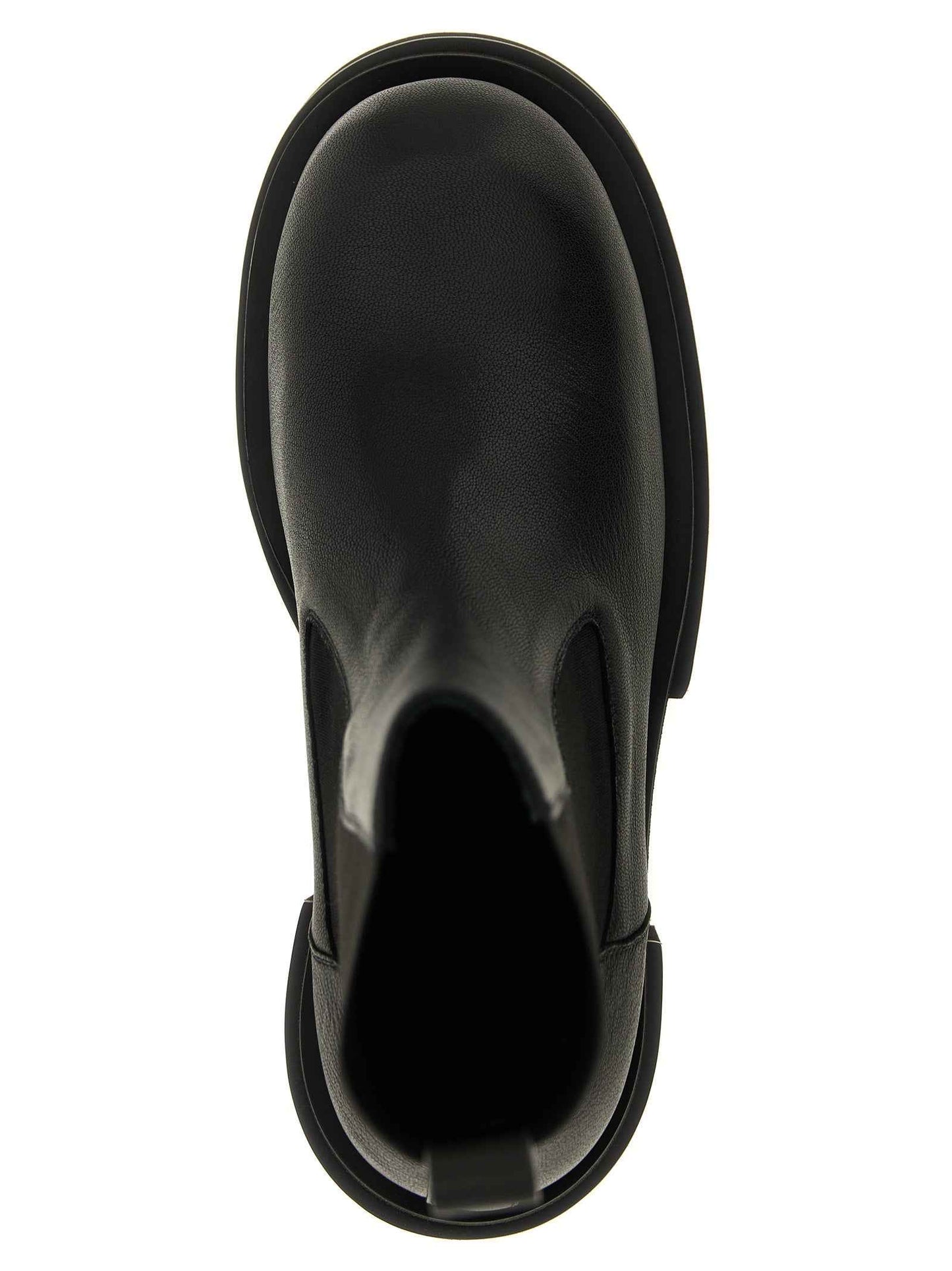 Black Goatskin Ankle Boots