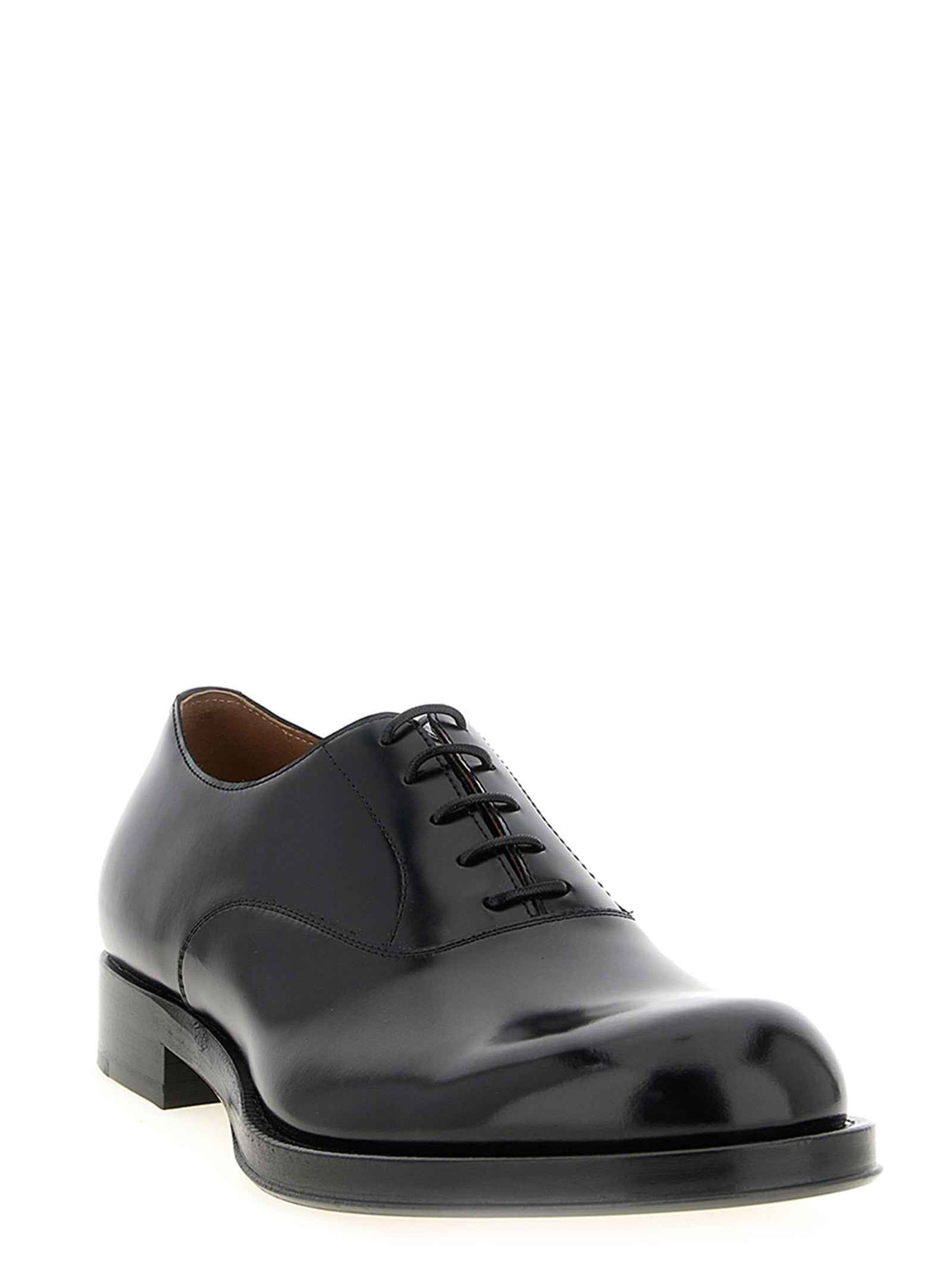 Black Calfskin Oxfords And Derbies