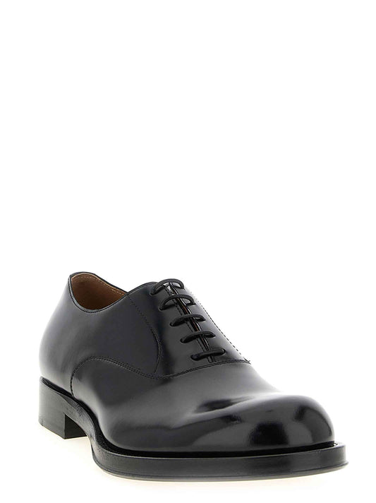 Black Calfskin Oxfords And Derbies