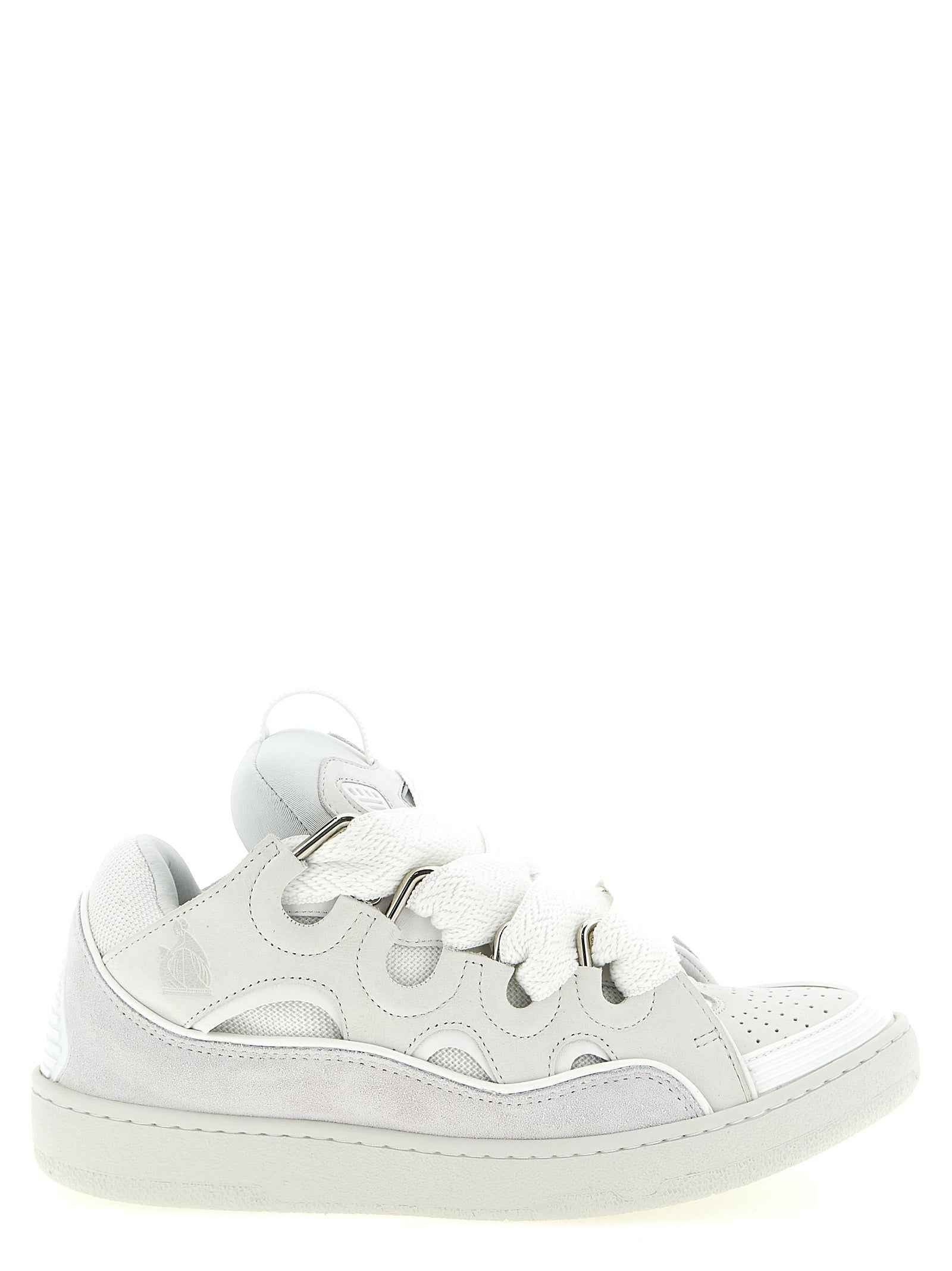 White Calfskin Chunky Sneakers