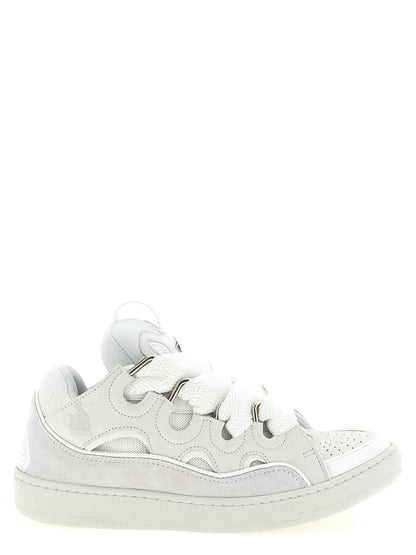 White Calfskin Chunky Sneakers