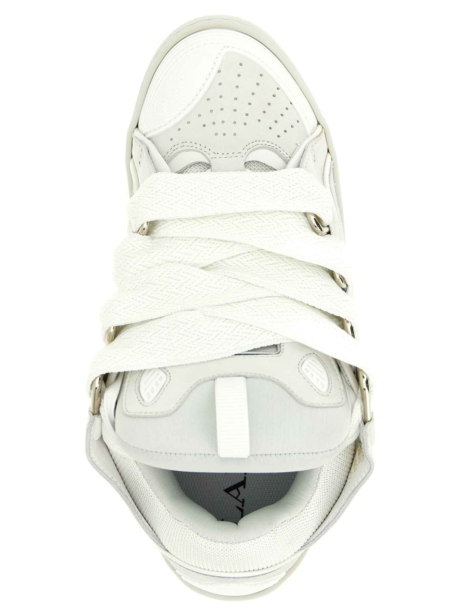 White Calfskin Chunky Sneakers