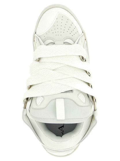 White Calfskin Chunky Sneakers